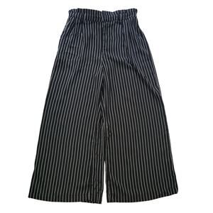 Who What Wear Size M‎ Pinstripe Paperbag Waist Wide Leg Trousers Chic